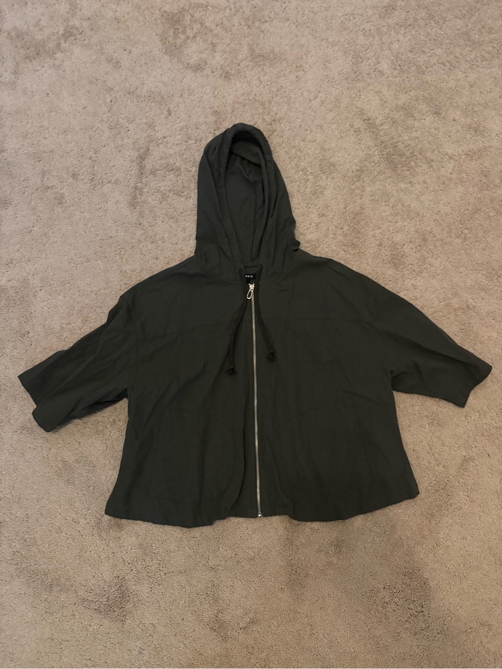 Torrid size 1 hooded cropped, short sleeve jacket